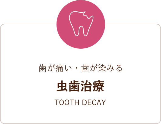 歯が痛い・歯が染みる虫歯治療